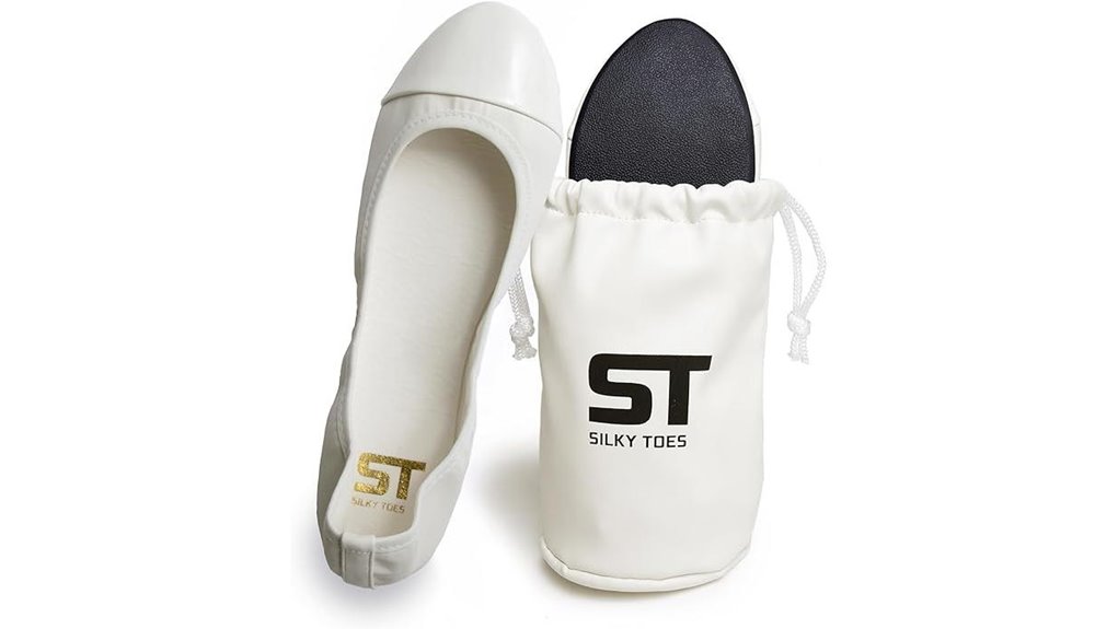 silky foldable ballet flats