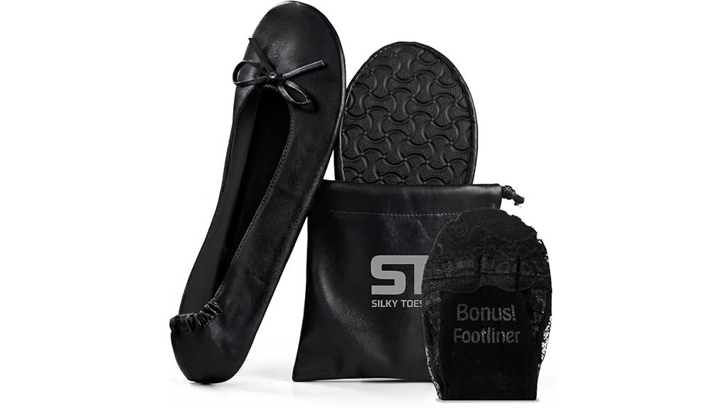 silky foldable ballet slippers