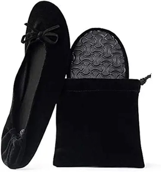 silky velvet foldable flats