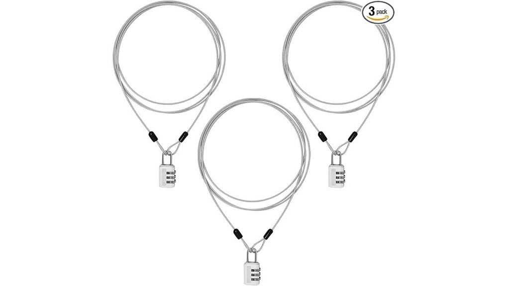 Best Long-Length Cable Locks Every Hostel Locker Deserves 8 silver triple loop lock