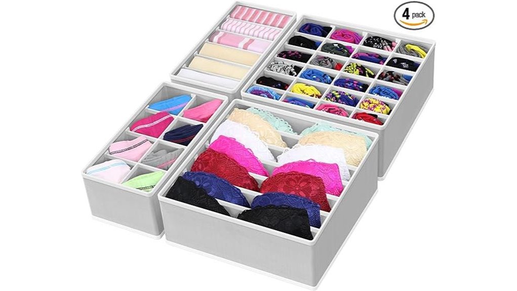 Must-Have Bra Organizers That Stop Your Bra From Crushing 5 simple 4 pack drawer set