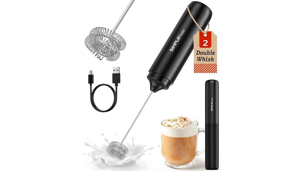 The Best Compact Milk Frothers for Travel (Battery/USB) 2 simpletaste rechargeable milk frother