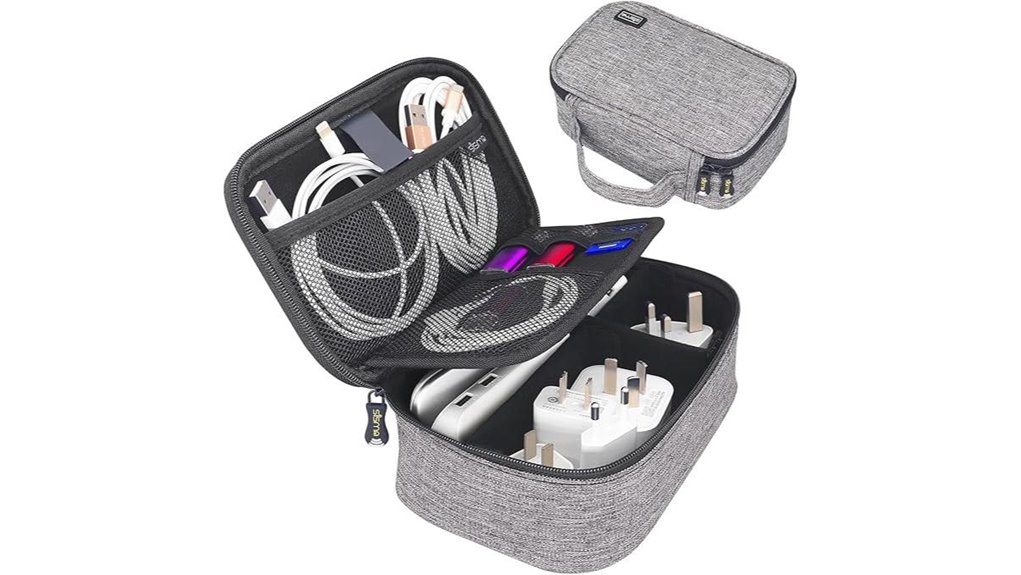 Top Small Pouches for Chargers and Dongles (Labeled Slots) 5 sisma travel electronics organizer
