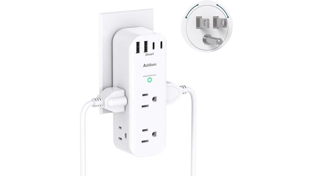 Travel Surge Protector with USB-C: Stay Powered on the Go 4 six ac two usb c