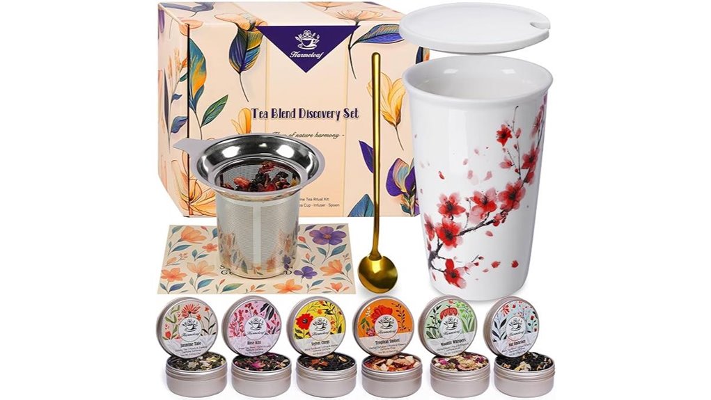Tea Infuser Set Every Tea Lover Will Deck Out 6 six blend harmoleaf tea gift