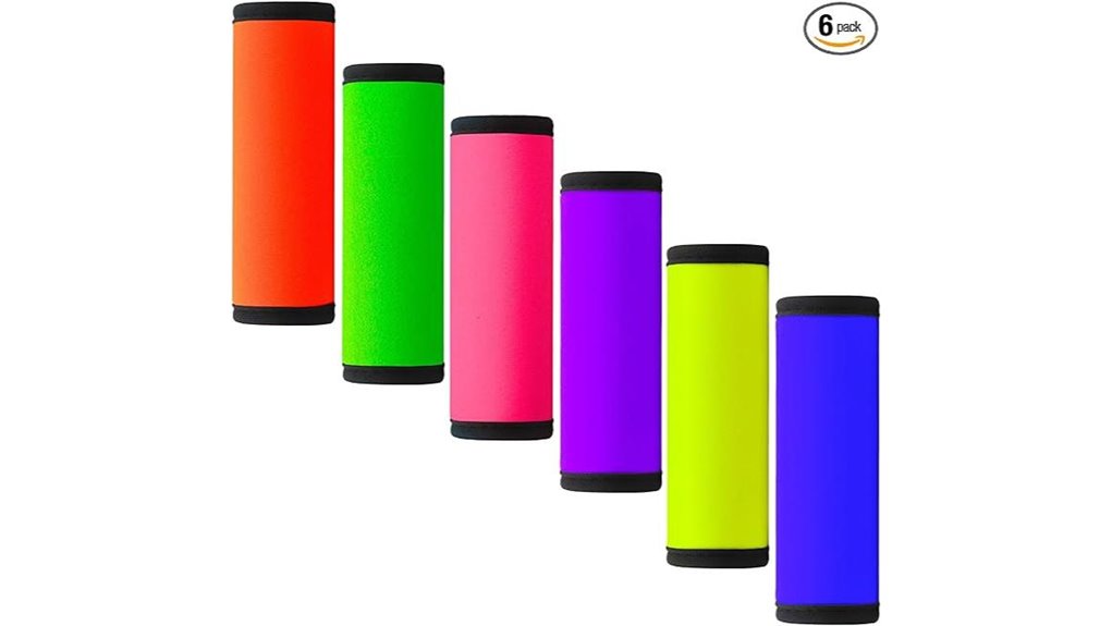 six color neoprene handle wraps