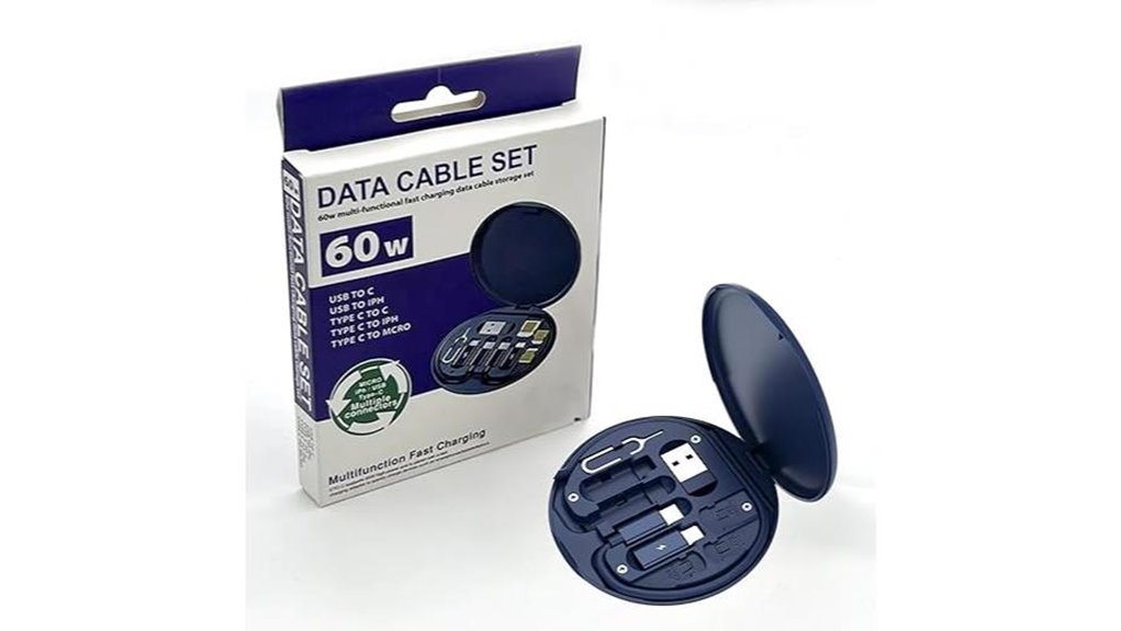 Top Travel Charging Cable Kits (Short + Long) for Jet‑Setters 9 six device 60w travel kit