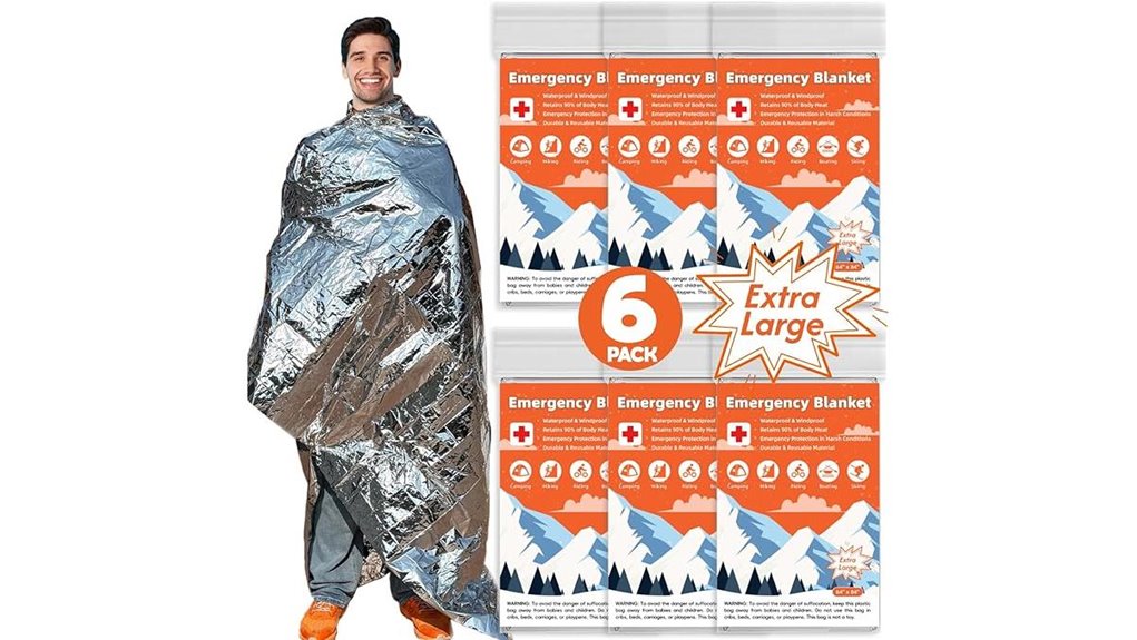 Travel Blankets That Pack Small: Warmth Without Bulk 2 six emergency mylar blankets
