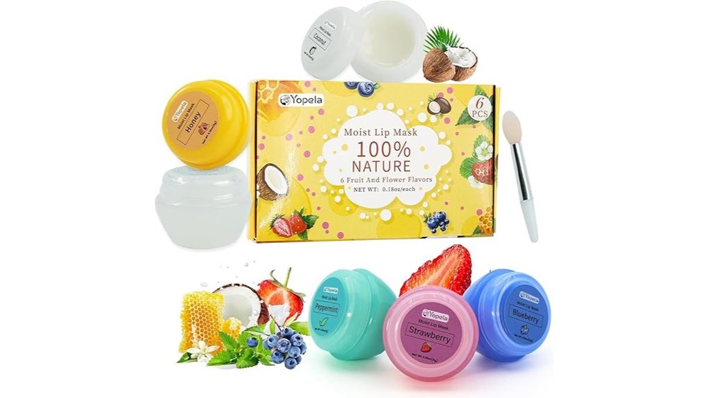 Top Lip Sleeping Mask (Mini Jar) for Overnight Hydration 2 six flavored coconut lip mask
