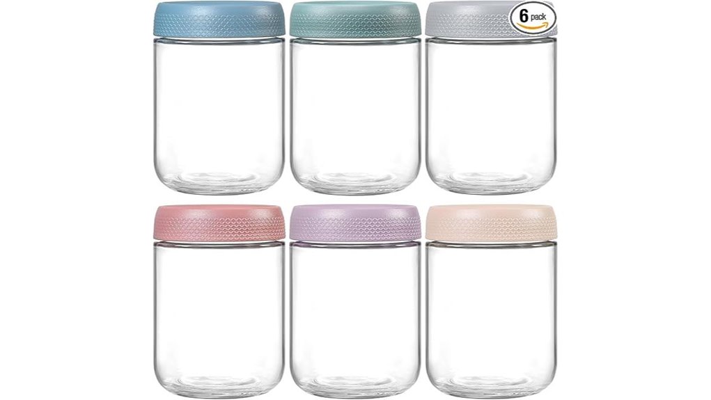 Leakproof Snack Jar (Wide Mouth): The Ultimate Snack Keeper 1 six glass overnight oats pack