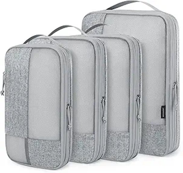 Must‑Have Carry‑On Suitcases with Compression Panels Trips 4 six grey compression cubes