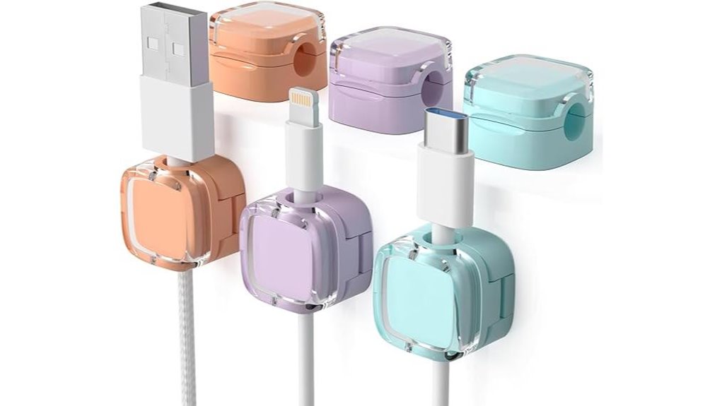 six magnetic cord organizers