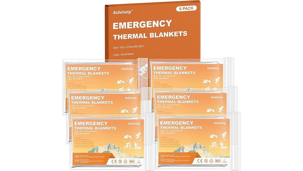 Travel Blankets That Pack Small: Warmth Without Bulk 1 six mylar survival blankets