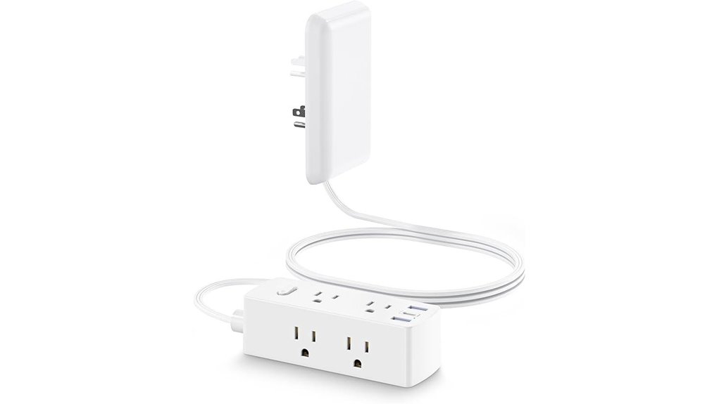 six outlet usb surge strip