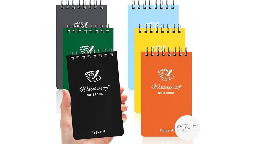 six pack 3x5 waterproof notebooks