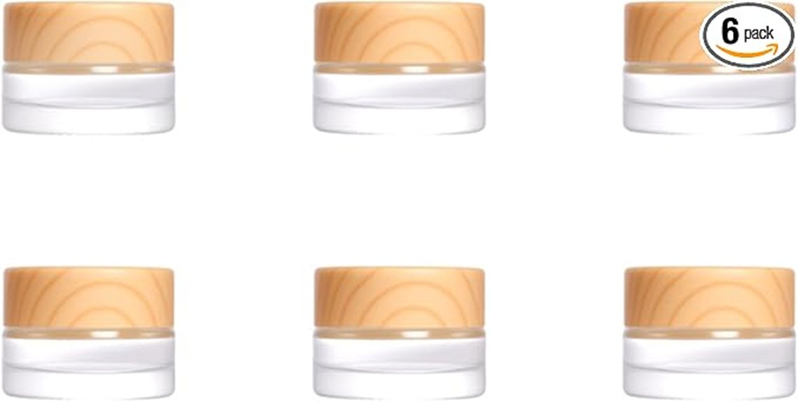 Travel Jars for Creams: Wide Mouth, Tight Seal Essentials 9 six pack glass travel lotion