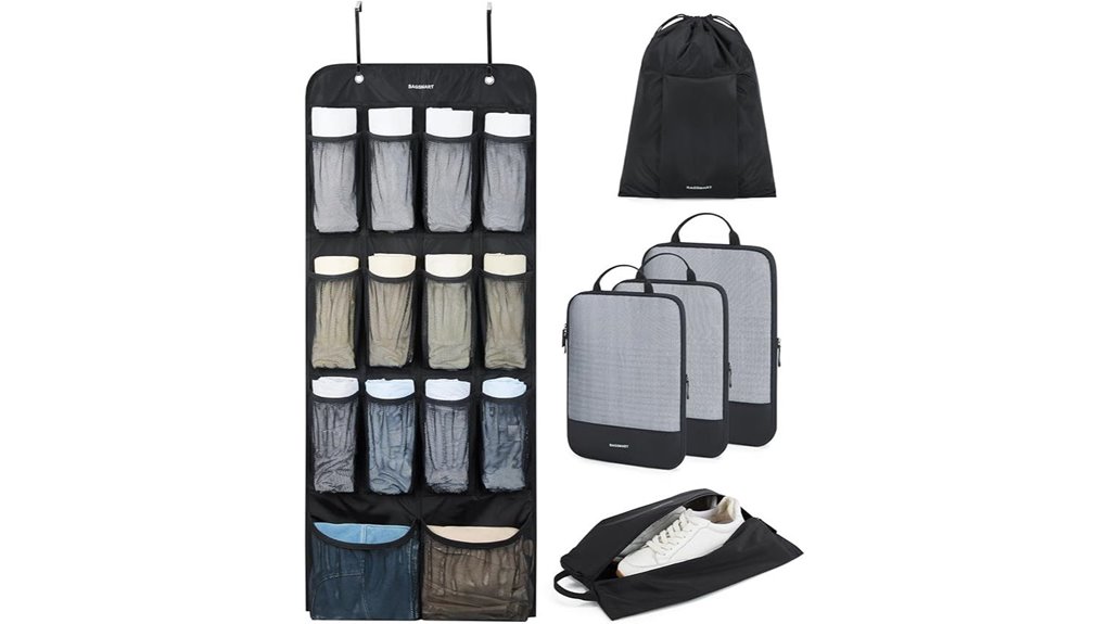Suitcase Organizers That Make Split Hotel Stays Simple 3 six pack hanging compression cubes