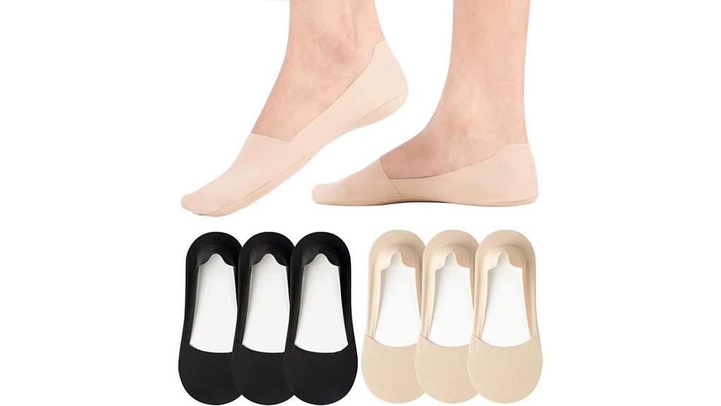 No-Show Socks That Don’t Slip (Travel Packs) SlipFree While You Go 3 six pack nylon non slip socks