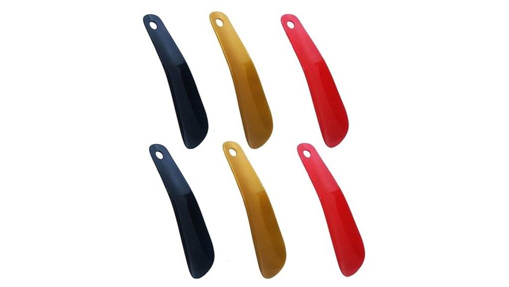 six pack plastic travel shoehorns