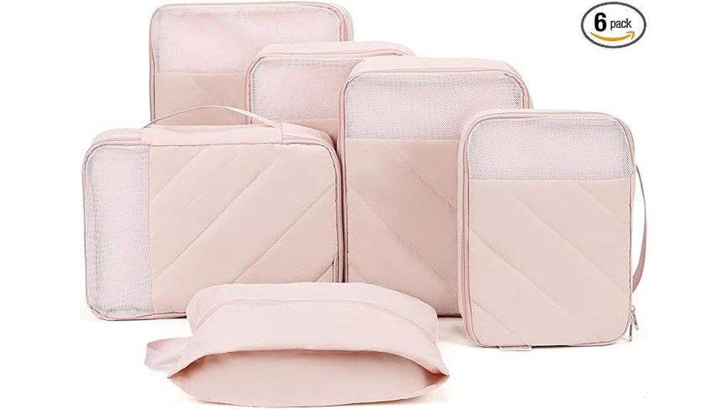 six packing cubes bag