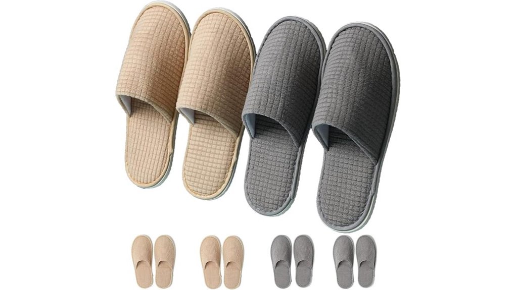 Travel Slippers for Hotels: Hard‑Sole vs Soft Choices 8 six reusable spa slippers