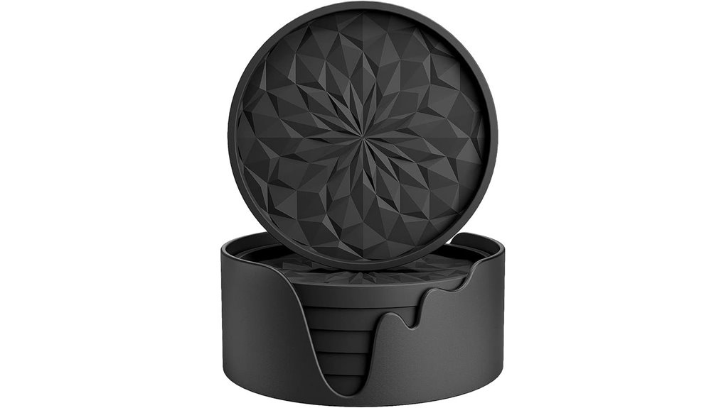 six silicone cup coasters
