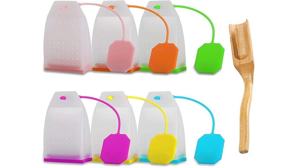 six silicone tea infusers