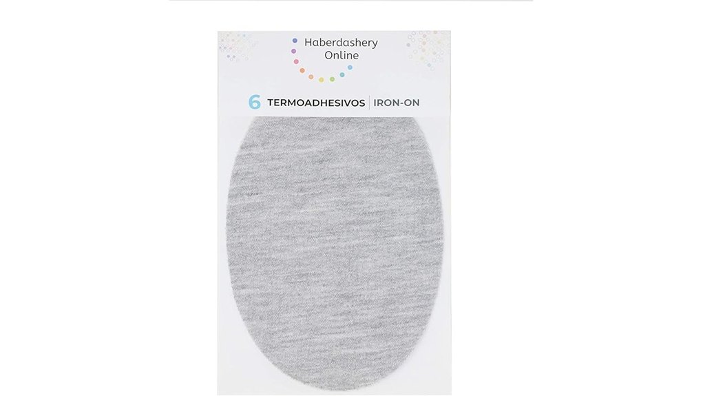 Iron-On Repair Patches for Travel (Nylon + Cotton) That Last 5 six silver grey patches