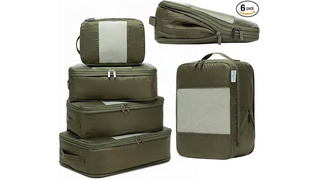 six water resistant compression cubes