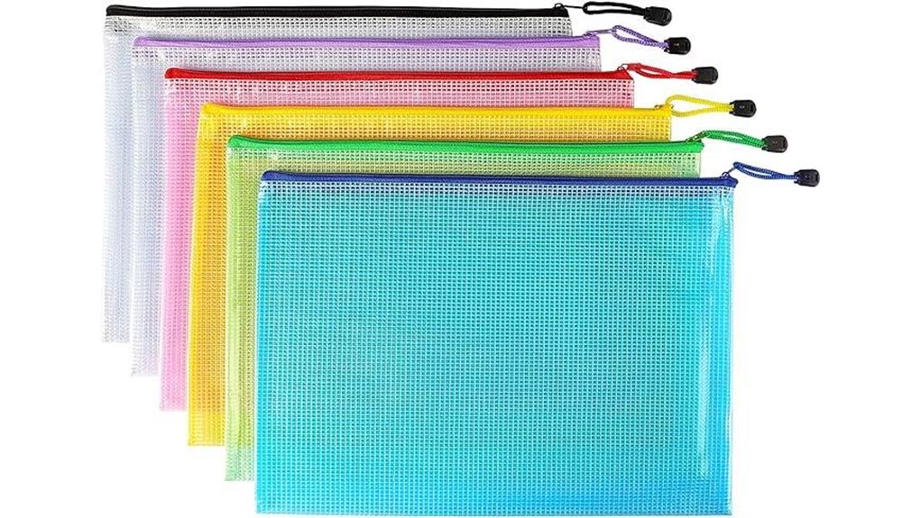 Best Zip Pouches for Travel Receipts and Tickets (Easy Sort) 13 six waterproof mesh pouches