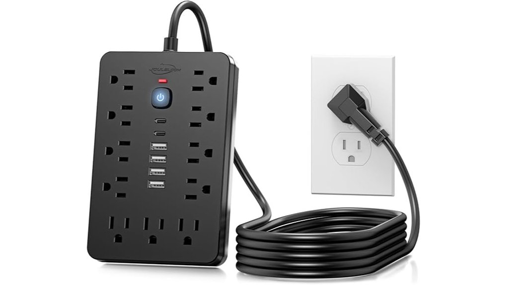 sixft surge protector 6 usb