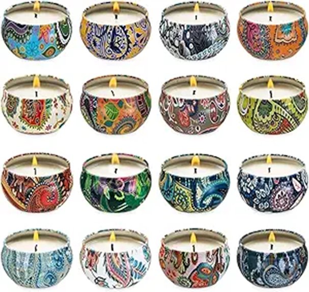 Travel Candles (Tin Containers) That Light Up Your Adventure 9 sixteen pack travel soy candles