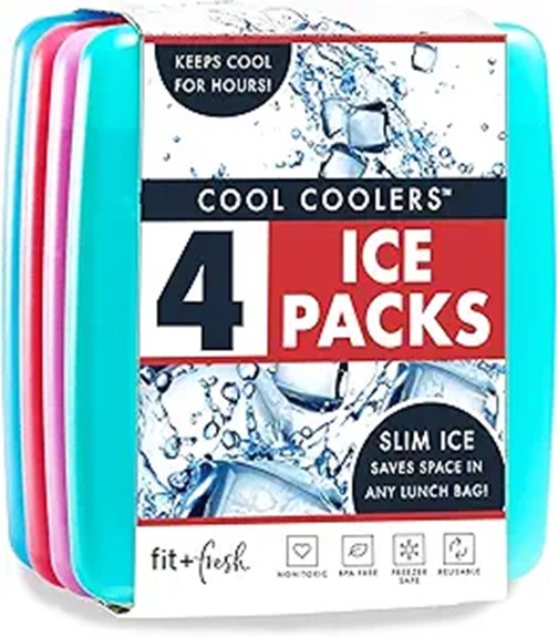 slim 4 pack ice packs