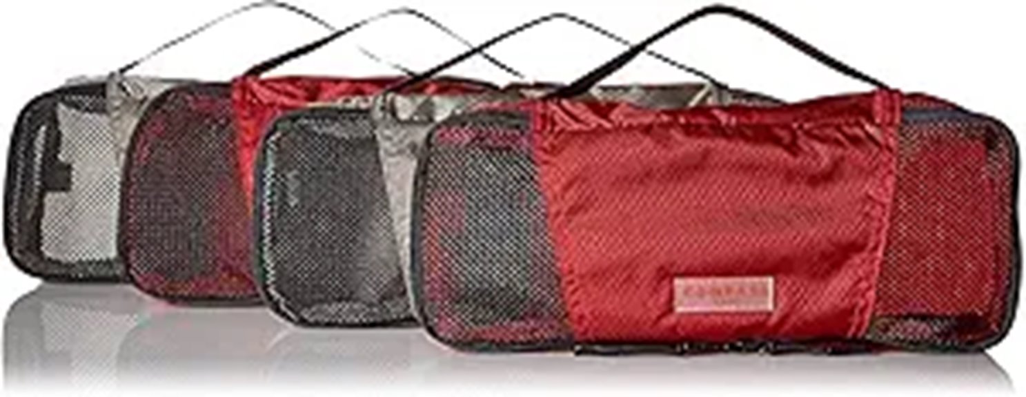 Packing Cube Sets That Maximize 40L Backpack Space 15 slim 4 piece color coded packing cubes