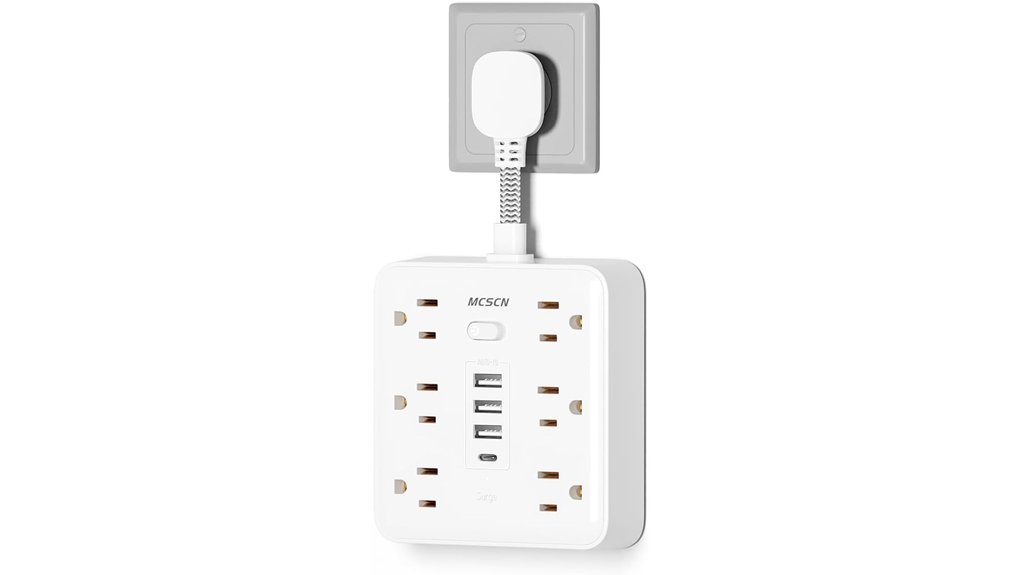 slim 6ac 4usb protector