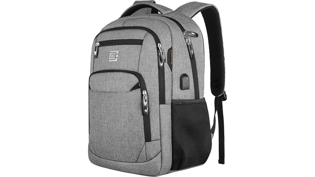 slim anti theft usb backpack