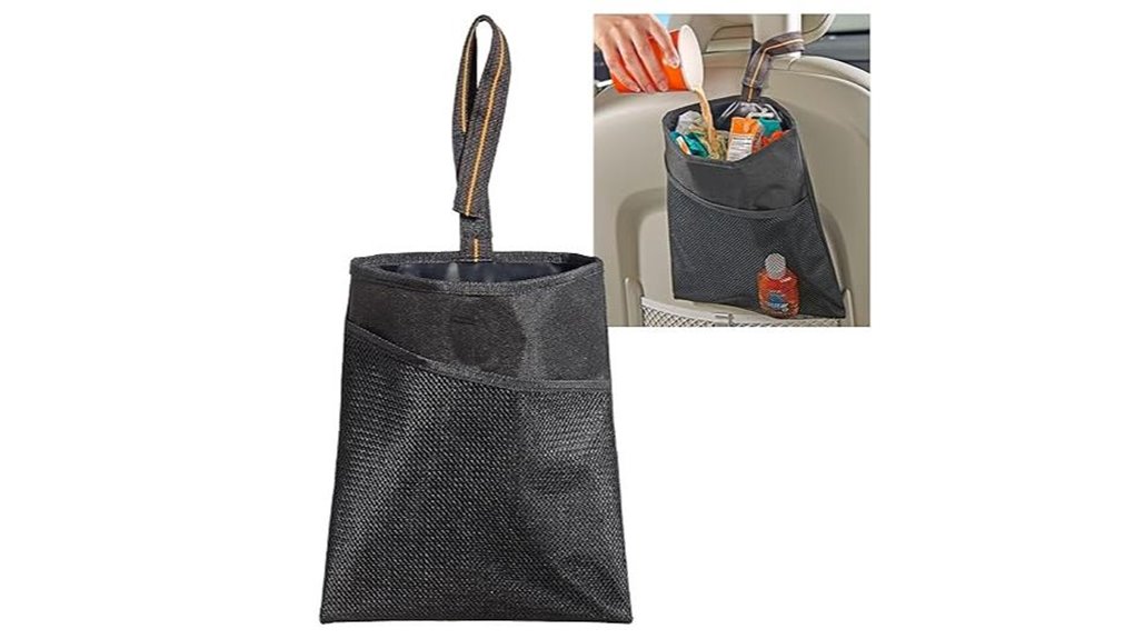 slim hanging car trash bag