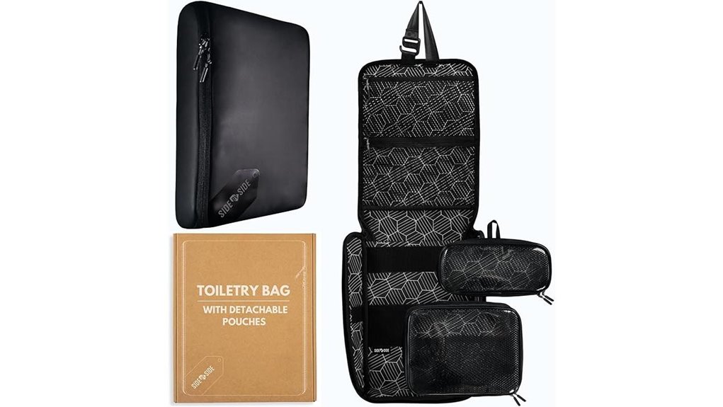 Toiletry Bags with Removable TSA Pouch (Two-in-One): Easy Travel 8 slim tsa approved detachable toiletry