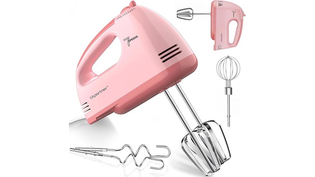 Best Hand Mixer That Beats Any Kitchen Rival 11 small pink 7 speed blender