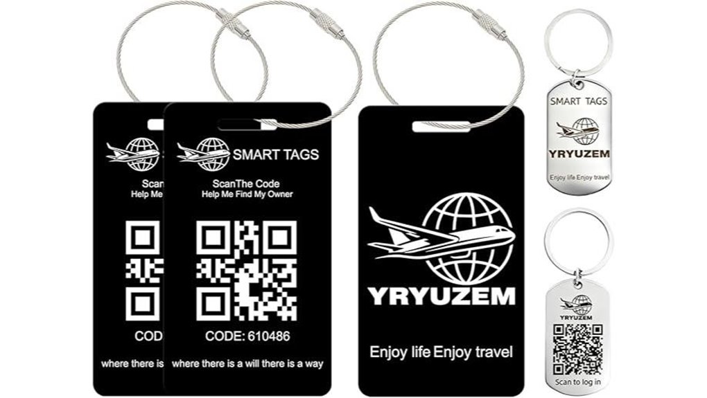 The Best Luggage Tags with QR Contact Cards for Privacy 10 smart qr 2pack waterproof