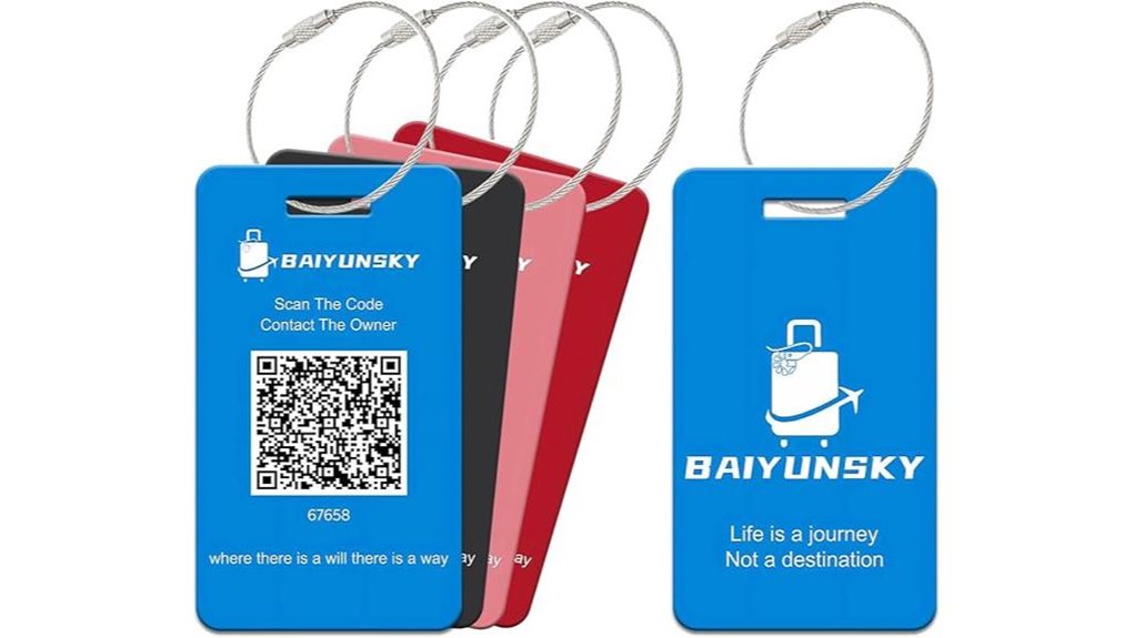 The Best Luggage Tags with QR Contact Cards for Privacy 5 smart qr 4 pack tags