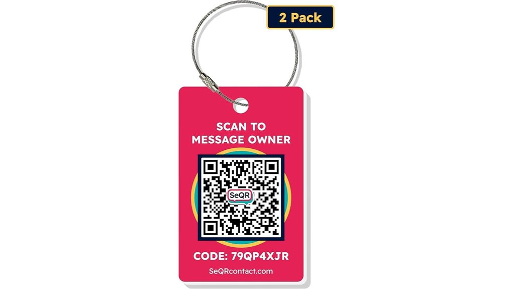 The Best Luggage Tags with QR Contact Cards for Privacy 2 smart qr gps tag
