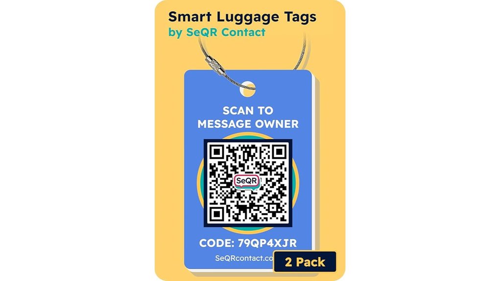 The Best Luggage Tags with QR Contact Cards for Privacy 1 smart qr luggage gps privacy