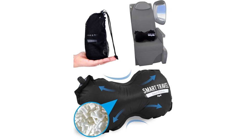 Best Seat Cushions for Long Flights With Thin Support 12 smarttravel inflatable lumbar pillow