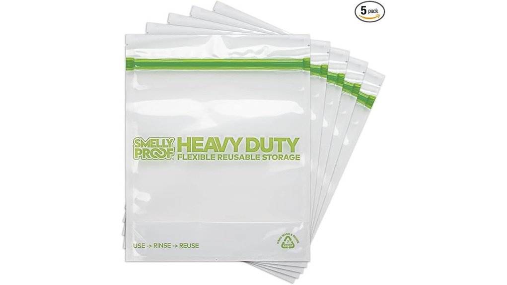 Odor-Proof Food Storage Bags for Travel That Keep Smell Out 3 smell proof heavy duty reusable bags