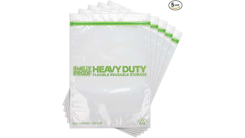 smell proof reusable bag set