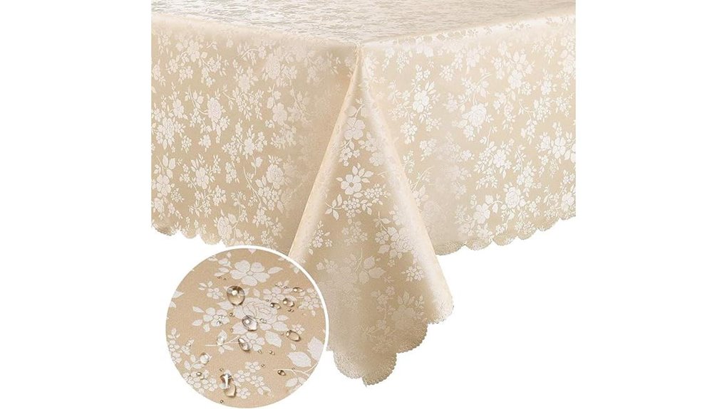 smiry waterproof beige tablecloth