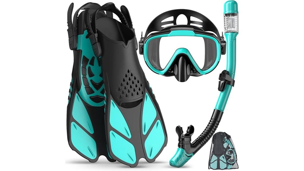 snorkel mask fins bag