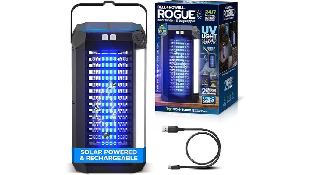 Best Bug Zapper Lantern (Rechargeable) to Keep Pests Away 7 solar bug zapper lantern
