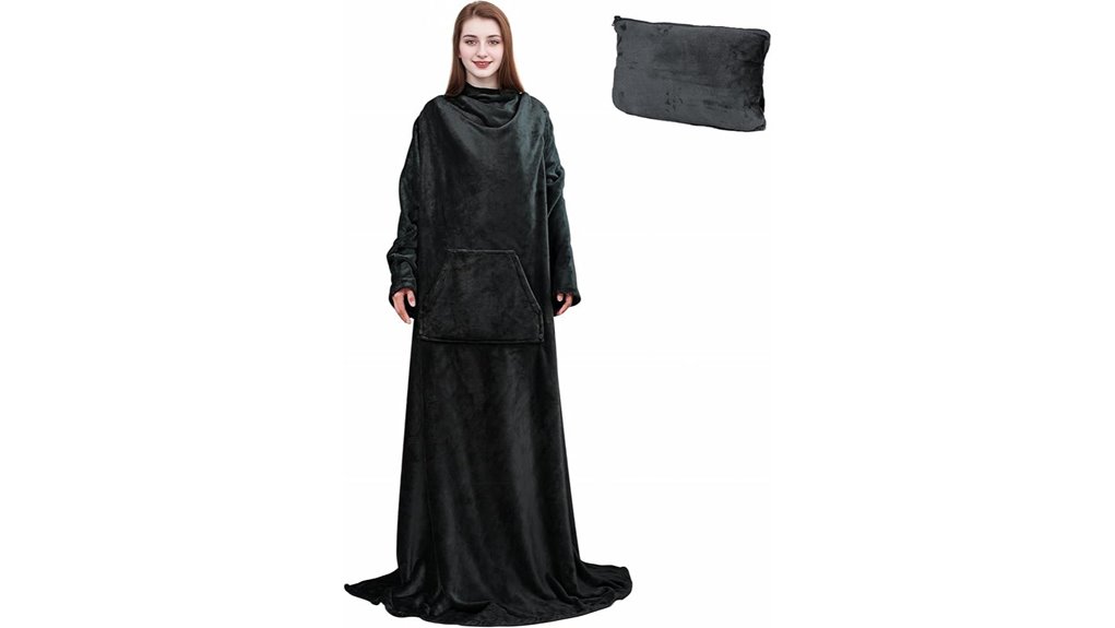 Packable Travel Blanket With Sleeves (Wearable) For Flights 3 solaris 2 in 1 travel blanket